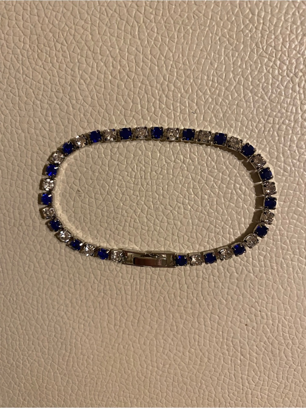 7CT Blue &White Lab Created Diamond 14K Gold Plated Sterling silver